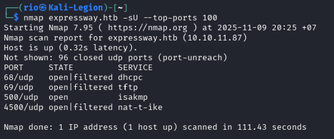 Nmap UDP Enum